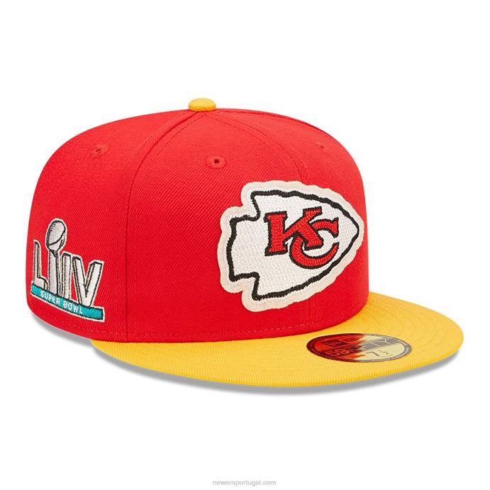 FFTN406 New Era Boné kansas city chiefs ne letterman vermelho 59fifty