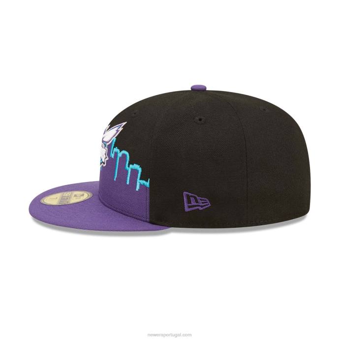 FFTN408 New Era charlotte hornets nba tip off 2022 boné preto 59fifty