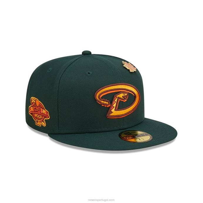 FFTN412 New Era arizona Diamondbacks frondoso boné verde escuro 59fifty