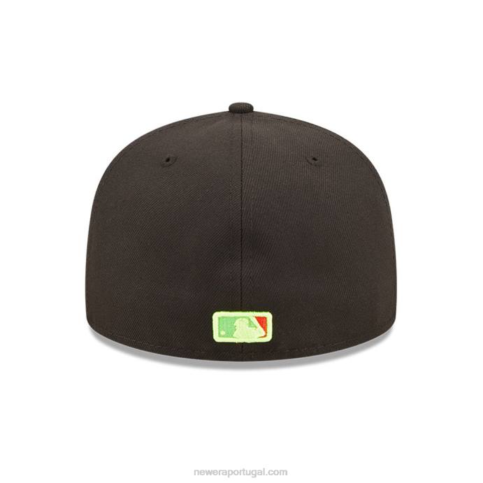 FFTN413 New Era Boné Chicago White Sox Infravermelho Preto 59Fifty