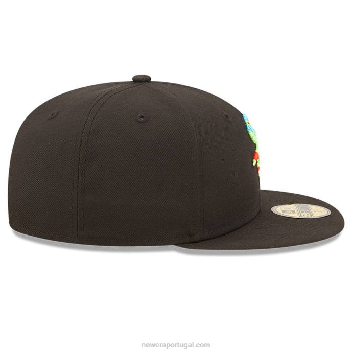 FFTN413 New Era Boné Chicago White Sox Infravermelho Preto 59Fifty