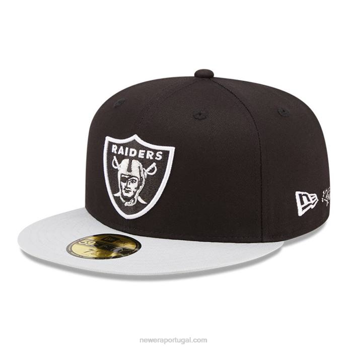 FFTN414 New Era las vegas raiders team city patch black 59fifty boné justo
