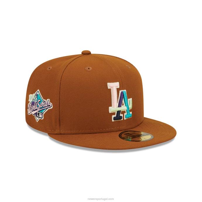 FFTN415 New Era boné 59fifty floral vintage la dodgers