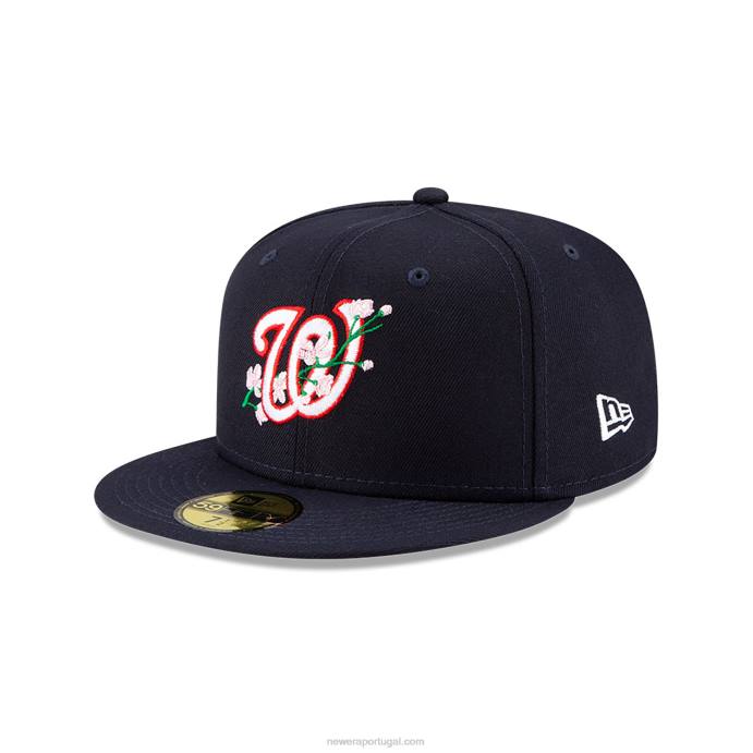FFTN418 New Era boné justo Washington Nationals com patch Bloom Navy 59fifty