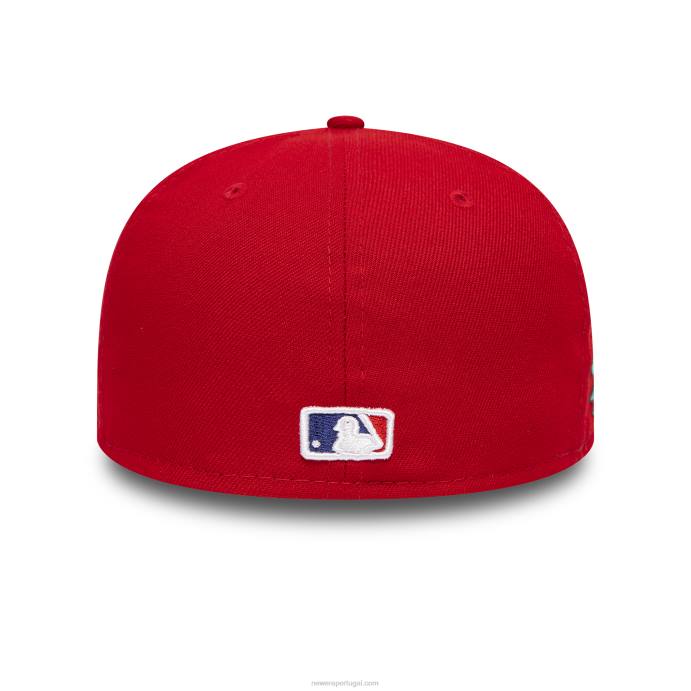 FFTN419 New Era Boné Cincinnati Reds Groovy Red 59Fifty