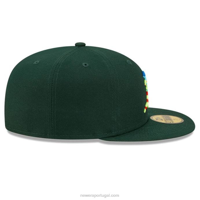 FFTN41 New Era boné Oakland Athletics infravermelho verde escuro 59fifty