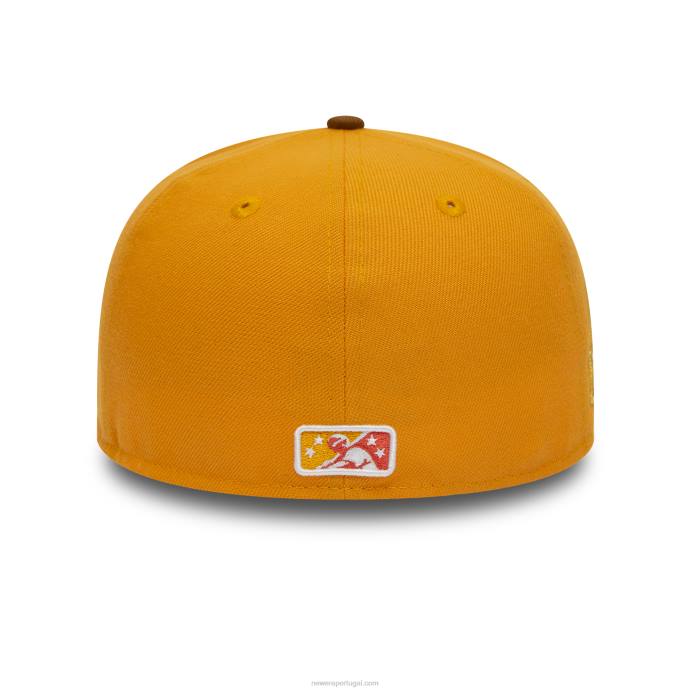 FFTN420 New Era boné buffalo bisons milb laranja 59fifty