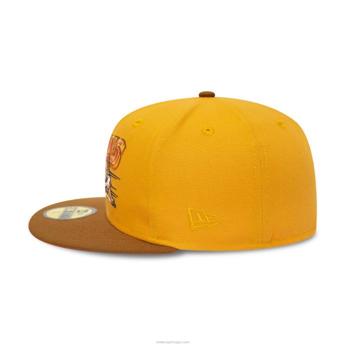 FFTN420 New Era boné buffalo bisons milb laranja 59fifty