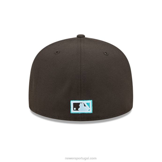 FFTN422 New Era boné justo miami marlins mlb cloud black 59fifty