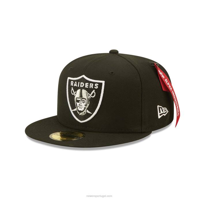 FFTN424 New Era las vegas raiders x alpha Industries boné preto 59fifty