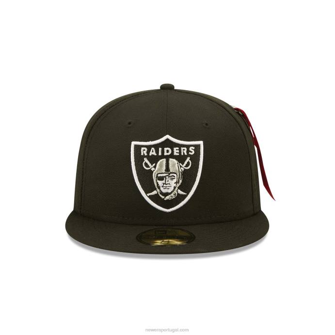 FFTN424 New Era las vegas raiders x alpha Industries boné preto 59fifty