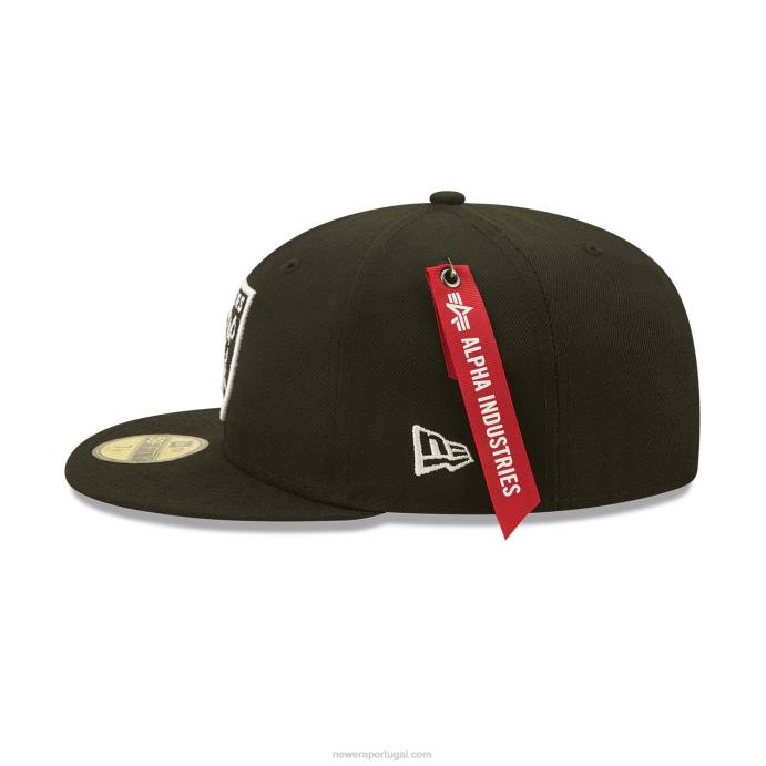 FFTN424 New Era las vegas raiders x alpha Industries boné preto 59fifty