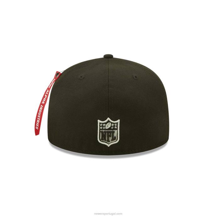 FFTN424 New Era las vegas raiders x alpha Industries boné preto 59fifty