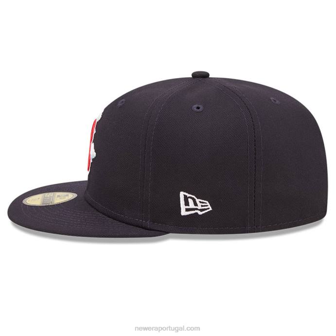 FFTN426 New Era boton red sox comic cloud navy 59fifty boné justo