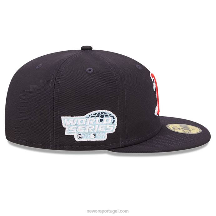FFTN426 New Era boton red sox comic cloud navy 59fifty boné justo