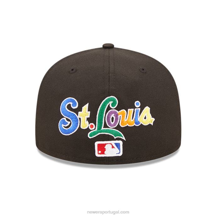 FFTN427 New Era st. Louis Cardinals MLB Prismatic Black Boné 59Fifty