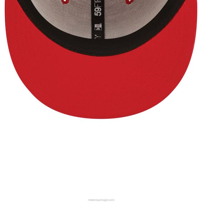 FFTN430 New Era boné san francisco 49ers nfl sideline 2022 vermelho 59fifty