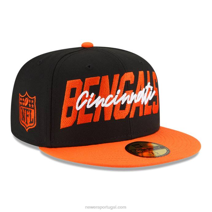 FFTN431 New Era Cincinnati Bengals nfl draft black 59fifty boné ajustado