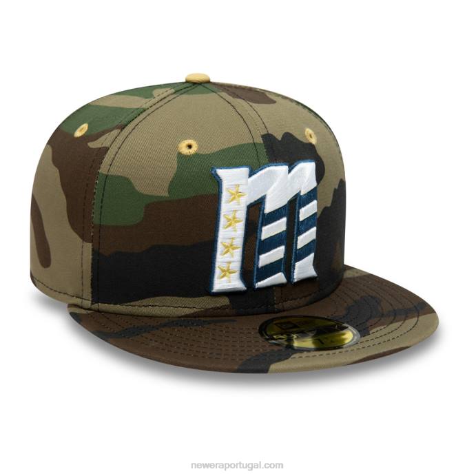 FFTN432 New Era boné 59fifty verde camuflado