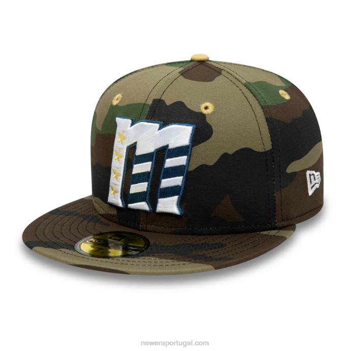 FFTN432 New Era boné 59fifty verde camuflado