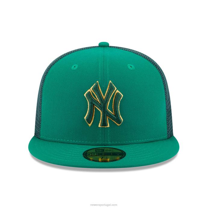 FFTN435 New Era New York Yankees Dia de São Patrício boné verde 59fifty ajustado