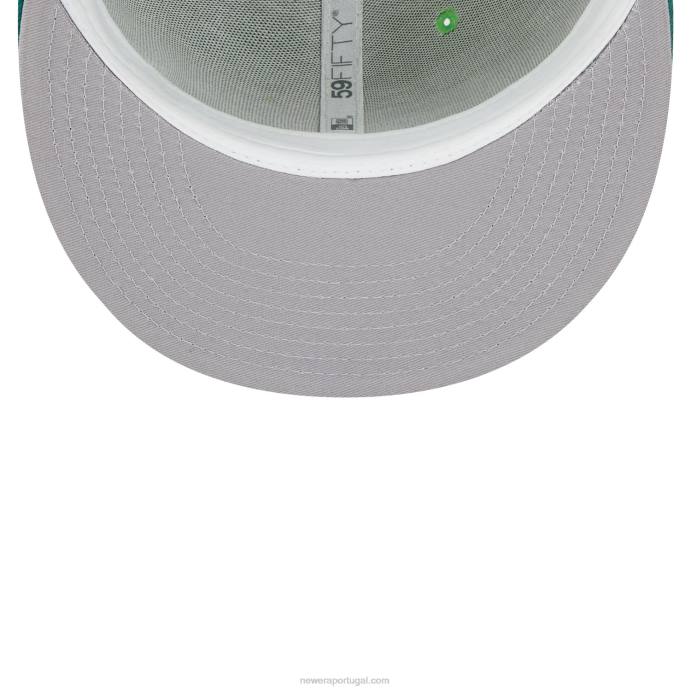 FFTN437 New Era Boné verde 59fifty do Atlanta Braves Lucky Streak