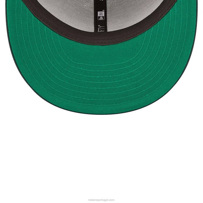 FFTN438 New Era Oakland Athletics MLB All Over Print Paisley Green 59Fifty Boné Justo