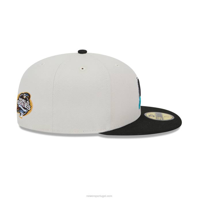 FFTN439 New Era miami marlins varsity letter stone boné 59fifty ajustado