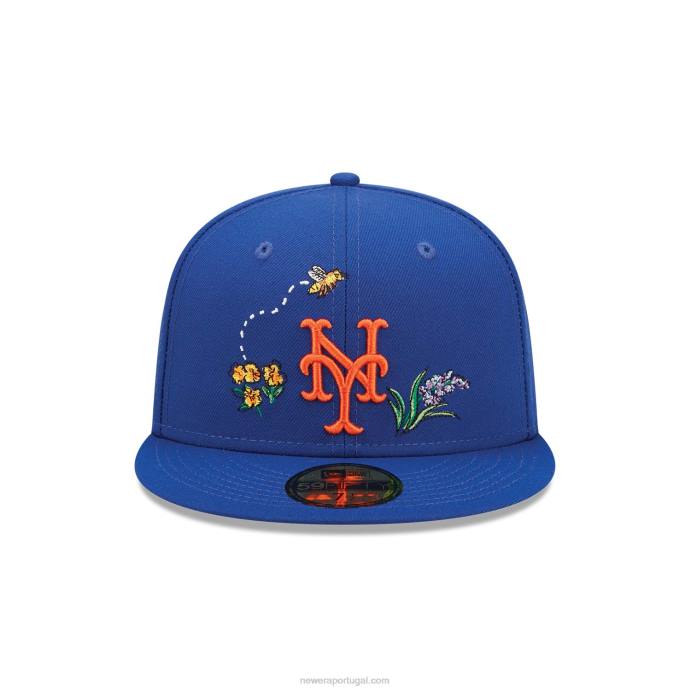FFTN43 New Era boné New York Mets Aquarela Floral Azul 59Fifty