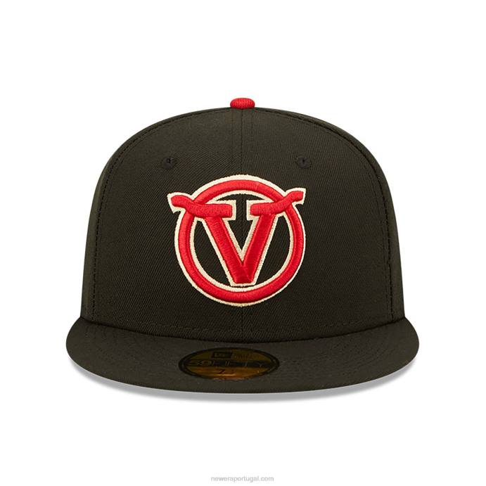 FFTN441 New Era boné visalia rawhides milb preto 59fifty