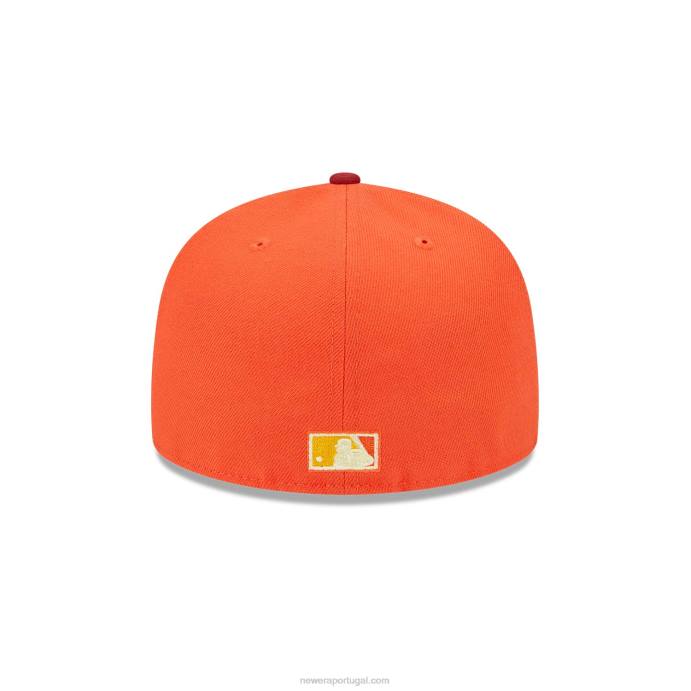 FFTN442 New Era san diego padres espaço exterior boné laranja 59fifty
