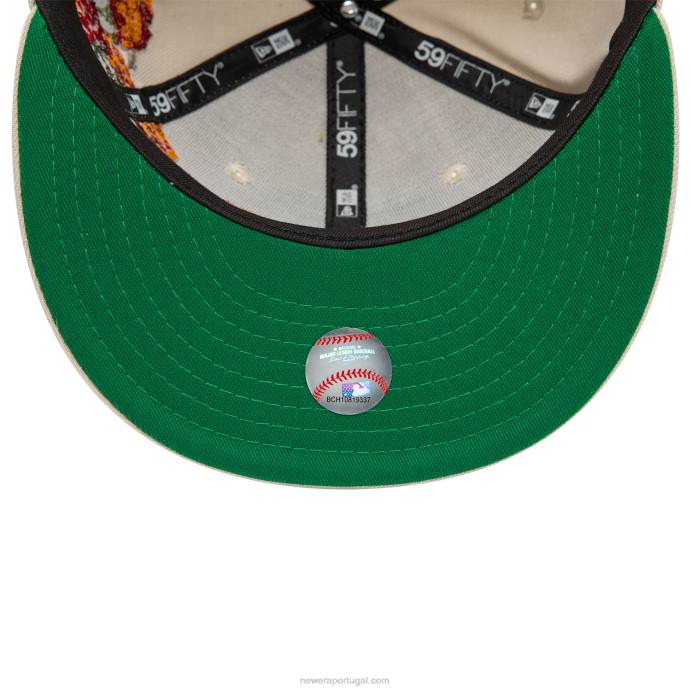 FFTN443 New Era Boné chicago white sox mlb bege claro floral 59fifty
