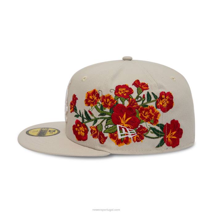 FFTN443 New Era Boné chicago white sox mlb bege claro floral 59fifty
