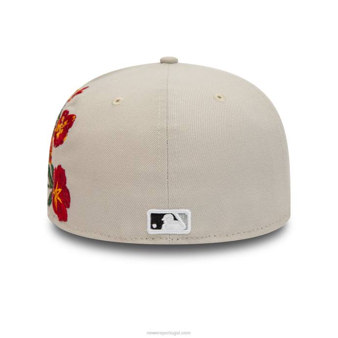 FFTN443 New Era Boné chicago white sox mlb bege claro floral 59fifty