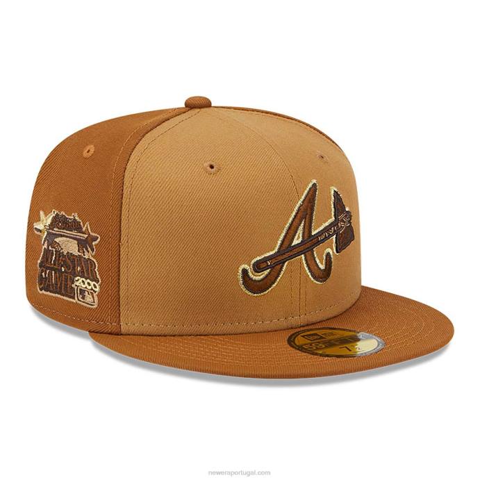 FFTN445 New Era Boné Atlanta Braves Tritone Brown 59Fifty