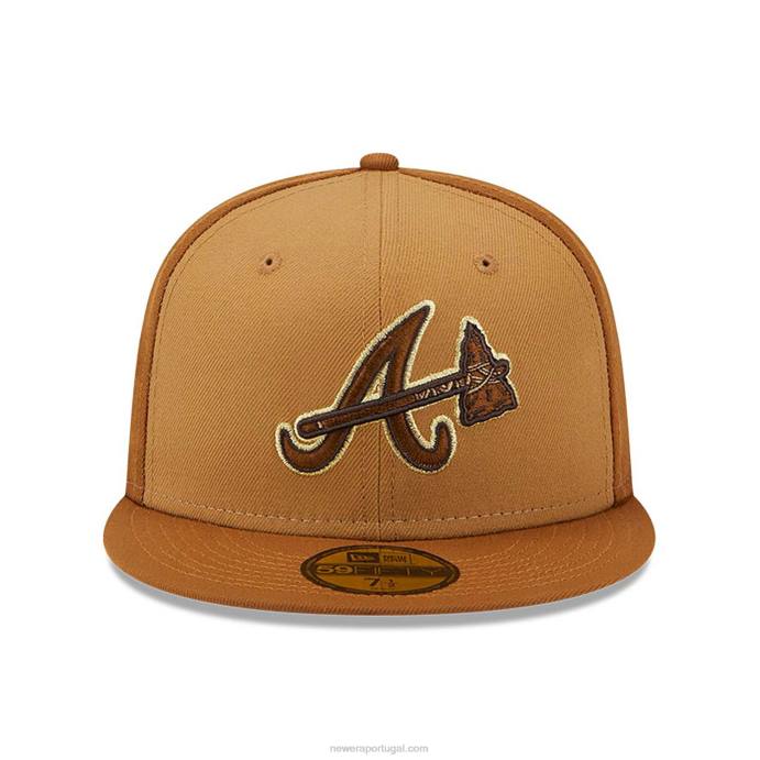 FFTN445 New Era Boné Atlanta Braves Tritone Brown 59Fifty