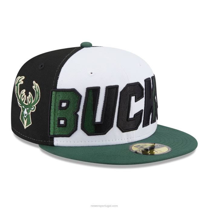 FFTN449 New Era Boné milwaukee bucks nba back half green 59fifty