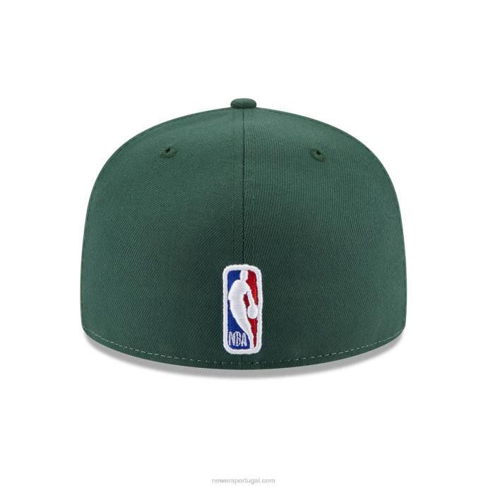 FFTN449 New Era Boné milwaukee bucks nba back half green 59fifty