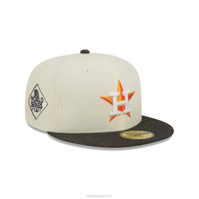 FFTN44 New Era Boné houston astros mlb jeans preto cromado branco 59fifty