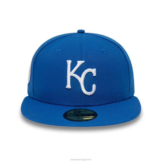 FFTN451 New Era kansas city 25º aniversário royals azul 59fifty boné justo