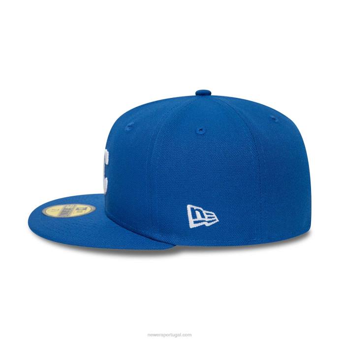 FFTN451 New Era kansas city 25º aniversário royals azul 59fifty boné justo