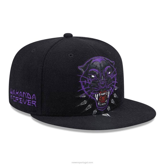 FFTN453 New Era boné preto pantera negra 59fifty