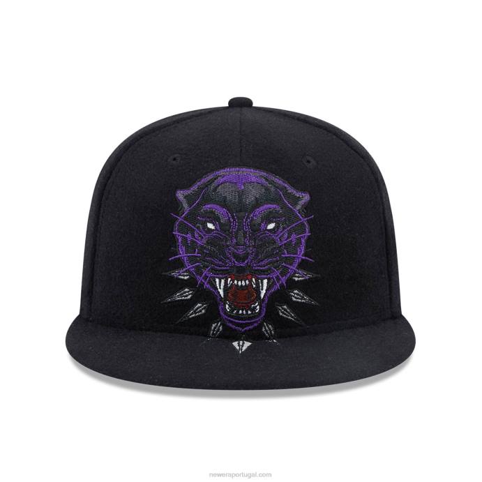 FFTN453 New Era boné preto pantera negra 59fifty