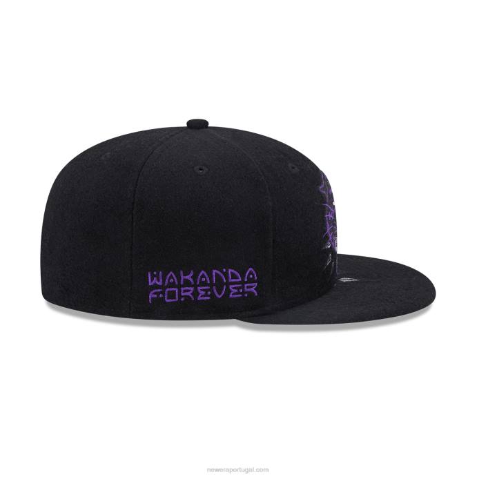 FFTN453 New Era boné preto pantera negra 59fifty