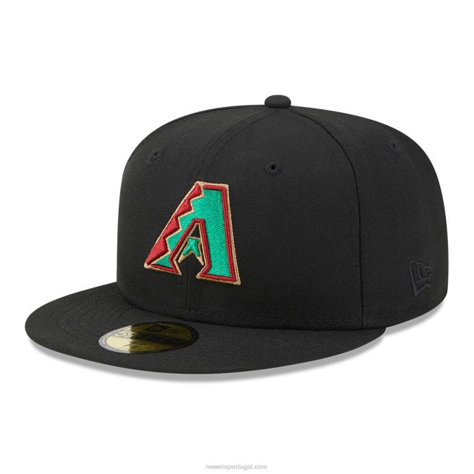 FFTN454 New Era arizona diamondbacks state tartan preto 59fifty boné justo