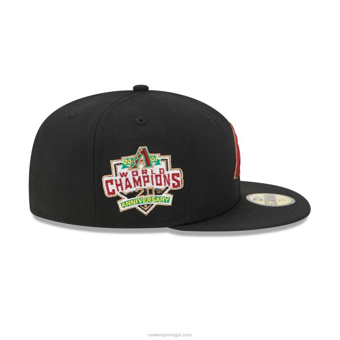 FFTN454 New Era arizona diamondbacks state tartan preto 59fifty boné justo