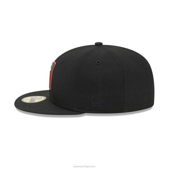 FFTN454 New Era arizona diamondbacks state tartan preto 59fifty boné justo