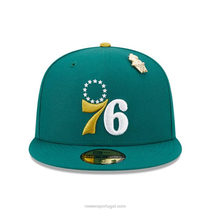 FFTN456 New Era Boné philadelphia 76ers max bet verde 59fifty