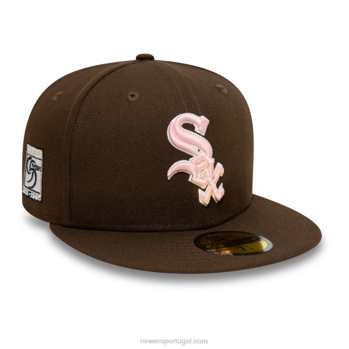 FFTN459 New Era chicago white sox nogueira e boné rosa 59fifty