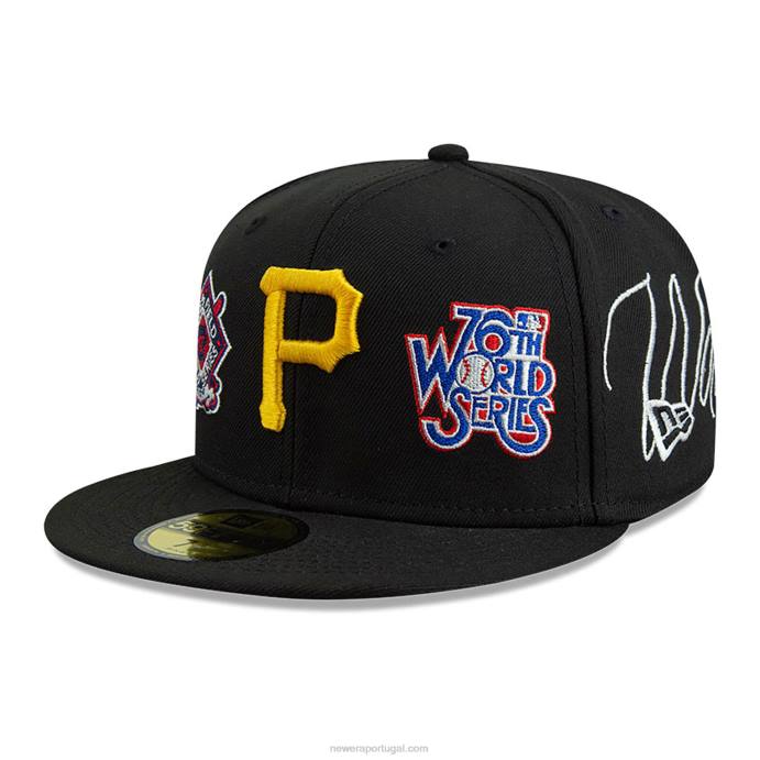 FFTN460 New Era boné ajustado preto pittsburgh pirates historic champs 59fifty